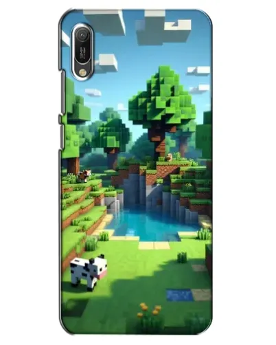 Чехол для Huawei Y6 2019 с картинкой «Minecraft летний день»