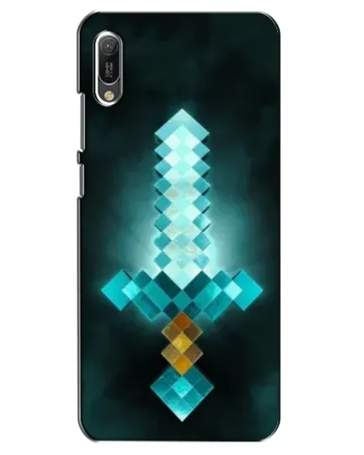 Чехол для Huawei Y6 2019 с картинкой «Алмазный меч неон»