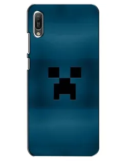 Чехол для Huawei Y6 2019 с картинкой «Крипер текстура»