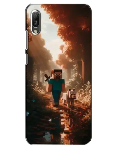Чехол для Huawei Y6 2019 с картинкой «Стив в лесу»