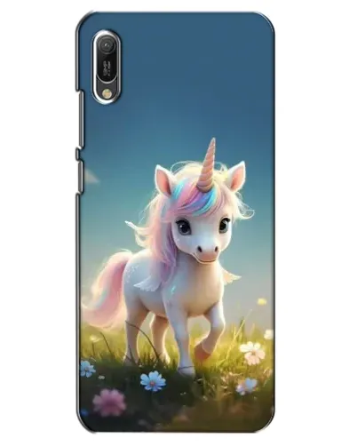 Чехол для Huawei Y6 2019 с картинкой «Единорог на поляне»