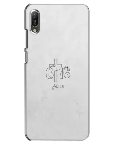 Чехол для Huawei Y6 2019 с картинкой «Иоанна 3:16 Крест»