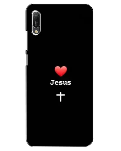Чехол для Huawei Y6 2019 с картинкой «Сердце - Jesus»