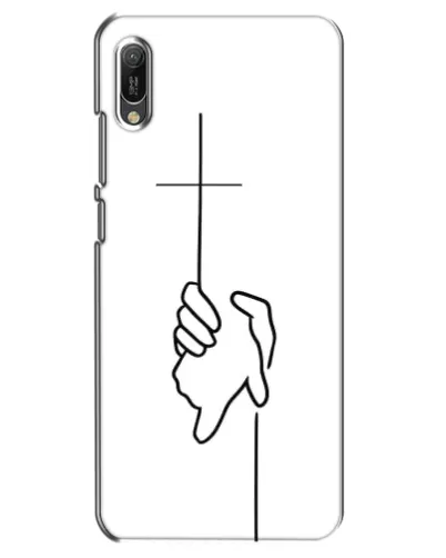 Чехол для Huawei Y6 2019 с картинкой «Рука держит»