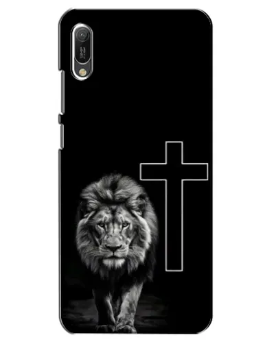 Чехол для Huawei Y6 2019 с картинкой «Лев и Крест»
