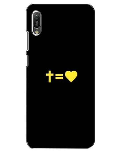 Чехол для Huawei Y6 2019 с картинкой «Сердце и Крест»