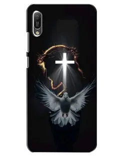 Чехол для Huawei Y6 2019 с картинкой «Голубь и Свет»