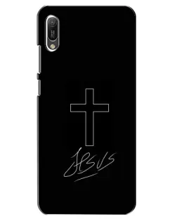 Чохол для Huawei Y6 2019 з картинкою «Графічний хрест Jesus»