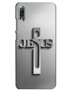 Чохол для Huawei Y6 2019 з картинкою «Металевий хрест Jesus»