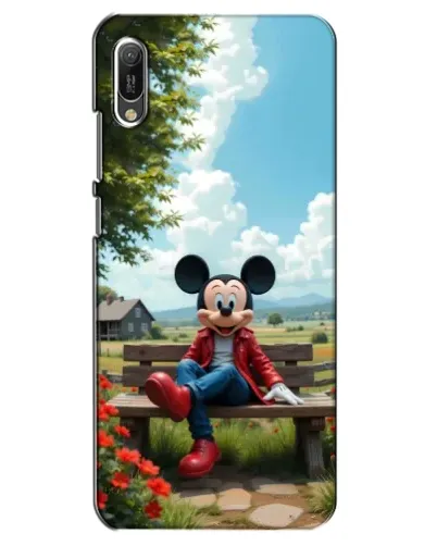 Чехол для Huawei Y6 2019 с картинкой «Микки на скамейке» Чехол для Huawei Y6 2019 с картинкой «Микки на скамейке»