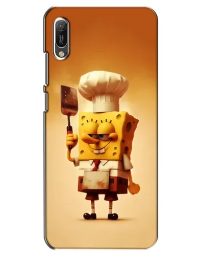 Чехол для Huawei Y6 2019 с картинкой «Губка Боб повар»