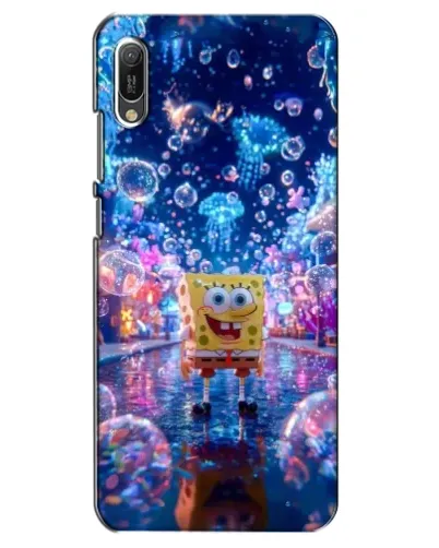 Чехол для Huawei Y6 2019 с картинкой «Неоновый океан»