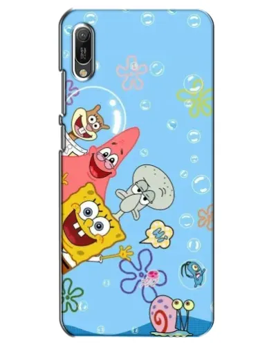 Чехол для Huawei Y6 2019 с картинкой «Веселые пузырьки»