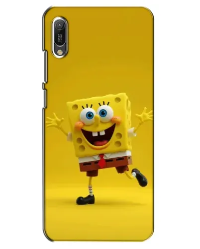 Чехол для Huawei Y6 2019 с картинкой «Позитивный Губка Боб»