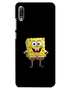 Чехол для Huawei Y6 2019 с картинкой «Классический Губка Боб»