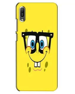 Чехол для Huawei Y6 2019 с картинкой «Минималистичный Спанч Боб»