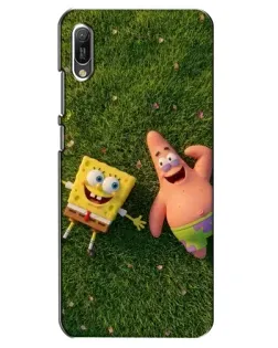 Чехол для Huawei Y6 2019 с картинкой «Друзья на лужайке»