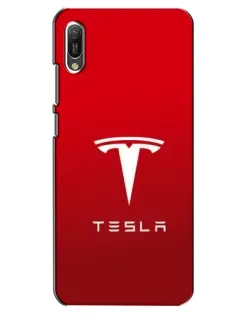 Чехол для Huawei Y6 2019 с картинкой «Tesla Red Classic»