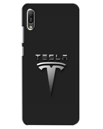 Чехол для Huawei Y6 2019 с картинкой «Стальной логотип Tesla» Чехол для Huawei Y6 2019 с картинкой «Стальной логотип Tesla»