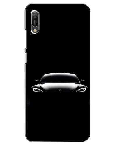 Чехол для Huawei Y6 2019 с картинкой «Фары Tesla Night» Чехол для Huawei Y6 2019 с картинкой «Фары Tesla Night»