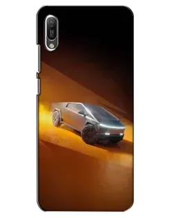 Чехол для Huawei Y6 2019 с картинкой «Cybertruck в пустыне»