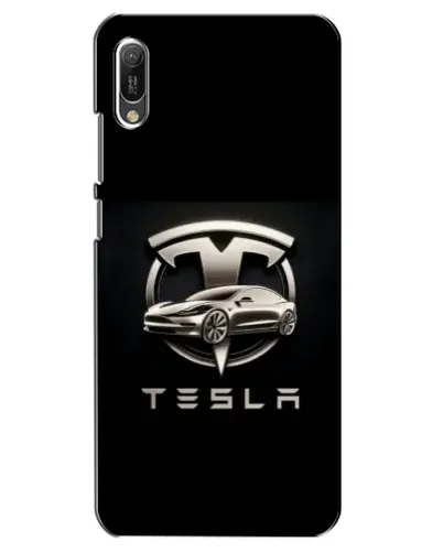 Чехол для Huawei Y6 2019 с картинкой «Tesla — серебристое авто» Чехол для Huawei Y6 2019 с картинкой «Tesla — серебристое авто»