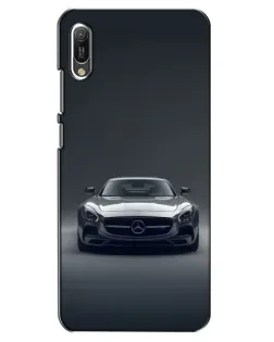 Чехол для Huawei Y6 2019 с картинкой «Mercedes на черном»