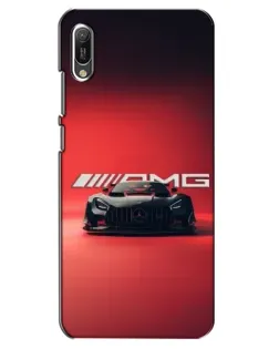 Чехол для Huawei Y6 2019 с картинкой «Mercedes AMG — красная линия»