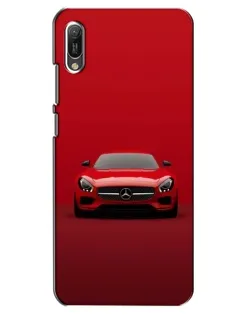Чехол для Huawei Y6 2019 с картинкой «Красный Mercedes AMG»