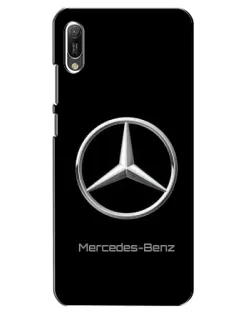 Чехол для Huawei Y6 2019 с картинкой «Mercedes Silver Logo»