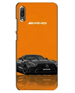 Чехол для Huawei Y6 2019 с картинкой «Оранжевый Mercedes AMG»