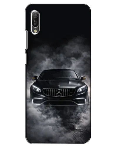 Чехол для Huawei Y6 2019 с картинкой «Mercedes в дыму»