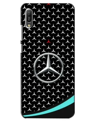 Чехол для Huawei Y6 2019 с картинкой «Mercedes — бирюзовый акцент»