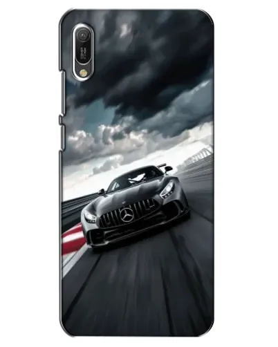 Чехол для Huawei Y6 2019 с картинкой «Гоночный Mercedes AMG»