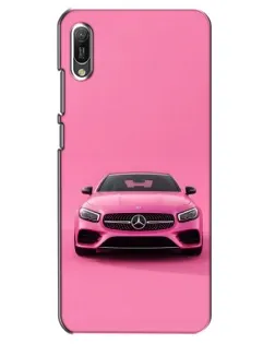 Чехол для Huawei Y6 2019 с картинкой «Розовый Mercedes AMG»