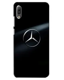 Чехол для Huawei Y6 2019 с картинкой «Mercedes на металле»