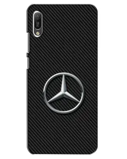 Чехол для Huawei Y6 2019 с картинкой «Карбоновый Mercedes стиль»