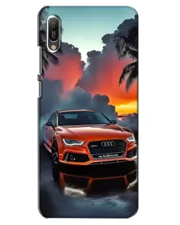 Чехол для Huawei Y6 2019 с картинкой «Audi — закат»