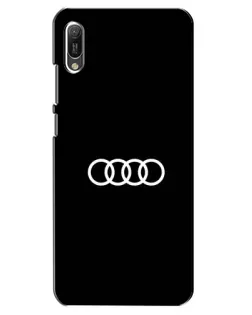 Чехол для Huawei Y6 2019 с картинкой «Audi White Logo»