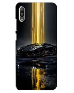 Чехол для Huawei Y6 2019 с картинкой «Ночной Lamborghini драйв»