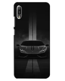 Чехол для Huawei Y6 2019 с картинкой «Lamborghini симметрия дорог»