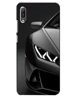 Чехол для Huawei Y6 2019 с картинкой «Lamborghini фары детализация»