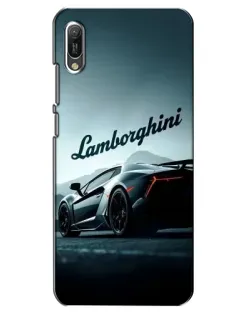 Чехол для Huawei Y6 2019 с картинкой «Классическая надпись Lamborghini»