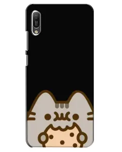 Чехол для Huawei Y6 2019 с картинкой «Пушин на черном»