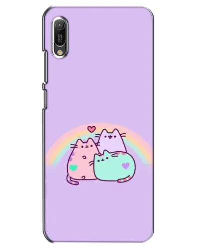Чехол для Huawei Y6 2019 с картинкой «Радужные Пушины»