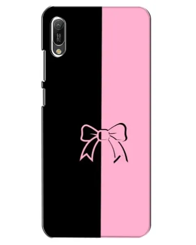 Чехол для Huawei Y6 2019 с картинкой «Половинки банта»