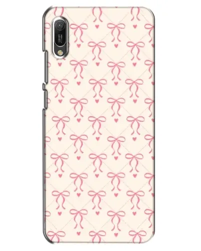 Чехол для Huawei Y6 2019 с картинкой «Розовые бантики Coquette»
