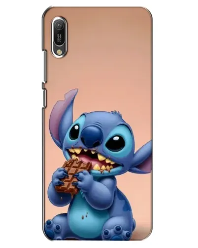 Чехол для Huawei Y6 2019 с картинкой «Стич ест шоколад»