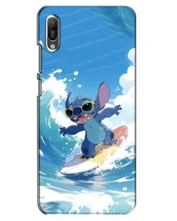 Чехол для Huawei Y6 2019 с картинкой «Стич на волне»