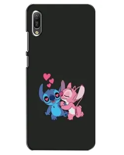 Чехол для Huawei Y6 2019 с картинкой «Анжел целует Стича»